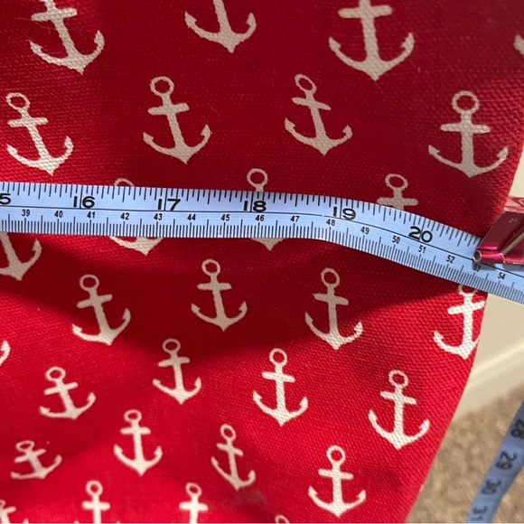 Tote Bag - Large Red Canvas Anchor Bag - Travel / Beach Bag NWT - Picture 8 of 12